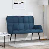 Sofa dwuosobowa niebieski 115 x 61 x 87 cm tkanina