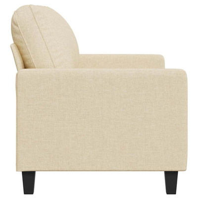 2-osobowa sofa, kremowa, 120 cm, tapicerowana tkaniną