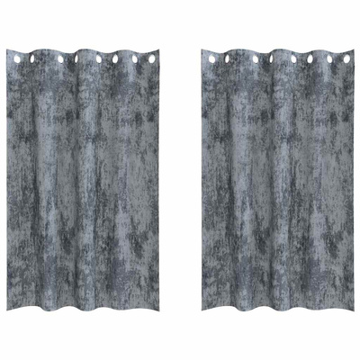 Zasłony z weluru 2 pcs Srebrnoszary 175 x 140 cm Aksamit