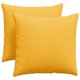 Poduszki na sofę 2 pcs Jasnożółty 45 x 45 cm Tkanina sztruksowa