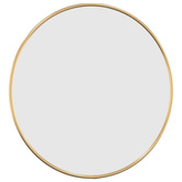 vidaXL Lustro ścienne, złote, Ø 40 cm, okrągłe