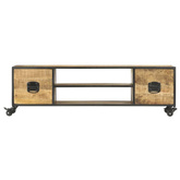 vidaXL Szafka pod TV, 130 x 30 x 39 cm, lite drewno mango