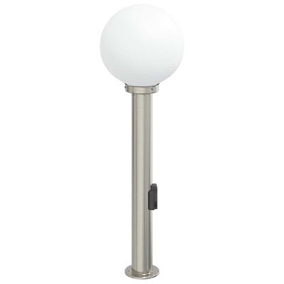 Słupek oświetleniowy z gniazdem 80 cm, stal nierdzewna IP44