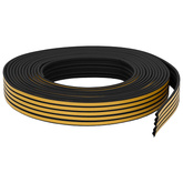Samoprzylepna uszczelka okienna Czarny 9 x 6 mm 12 m Guma EPDM