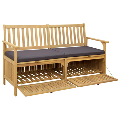 Ławka z miejscem do przechowywania 2 -Seater 148 x 63 x 84 cm