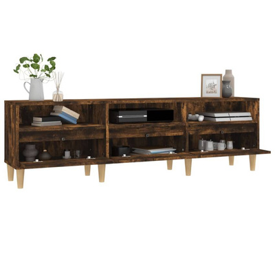 vidaXL Szafka pod TV, przydymiony dąb, 150x30x44,5 cm