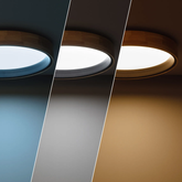 Plafon LED 16W Okrągły 38cm Naturalne Drewno 3 Barwy Świecenia CCT Abruzzo Vero