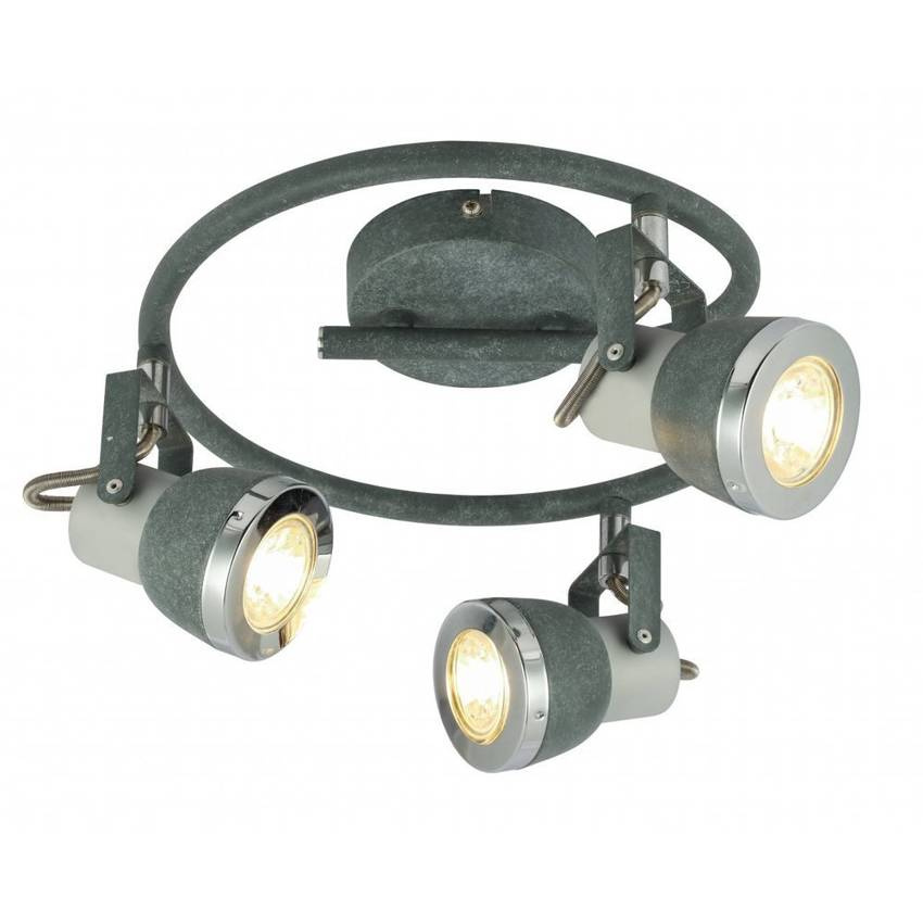 Lampa wisząca szara spirala 3xGU10 50W Sabinyo Globo 57000-3