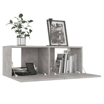 vidaXL Szafka pod TV, szarość betonu, 80x30x30 cm
