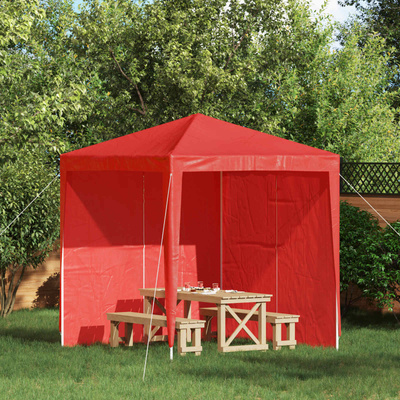 Ściana boczna namiotu na imprezy 2 pcs czerwony 200 x 195 cm