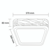 Plafon LED Abruzzo Mazza 16W Kwadratowy Naturalne Drewno 3 Barwy Świecenia CCT