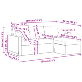 Sofa Jasnoszary 198 x 134 x 80 cm Aksamit