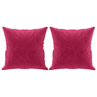 2-osobowa sofa z poduszkami, winna czerwień, 140 cm, aksamit