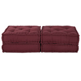 Modularna jednostka sofy 2 pcs Bordowy 140 x 70 x 36 cm tkanina
