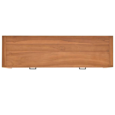 vidaXL Biurko z 2 szufladami, 120x40x75 cm, lite drewno tekowe