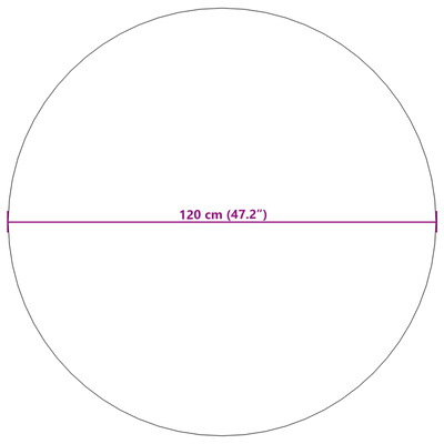 Dywany pokojowe Okrągły PALMERAS Kremowy ? 120 CM Poliester
