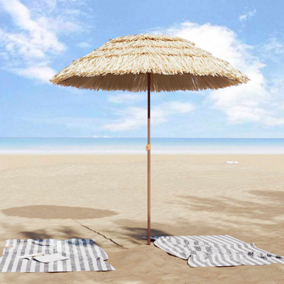 Parasol plażowy Naturalny 160 x 160 x 196 cm Poliester i Stal