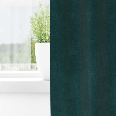 Zasłony zaciemniające 2 pcs Ciemna zieleń 140 x 140 cm Aksamit