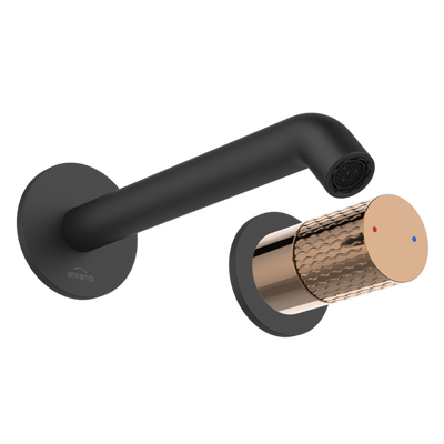 BATERIA UMYWALKOWA PODTYNKOWA MOONLIGHT INVENA TREND CZARNY/ROSE GOLD