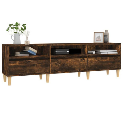 vidaXL Szafka pod TV, przydymiony dąb, 150x30x44,5 cm