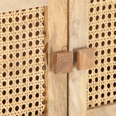 vidaXL Szafka pod TV, 140x30x40 cm, drewno mango i naturalna trzcina