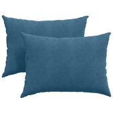 Poduszki na sofę 2 pcs Niebieski 70 x 50 cm Tkanina sztruksowa