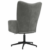 Fotel, ciemnoszary, obity aksamitem vidaXL
