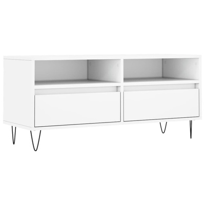 Szafka pod TV, biała, 100x34,5x44,5 cm, materiał drewnopochodny vidaXL