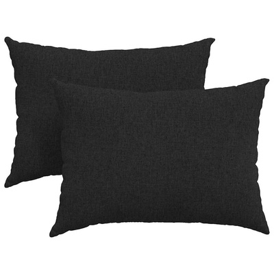 Poduszki na sofę 2 pcs Czarny 70 x 50 cm tkanina