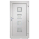 vidaXL Drzwi wejściowe, antracytowe, 88x200 cm, PVC