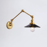 Kinkiet Retro nastawny Czarno Złoty Abruzzo Gloria