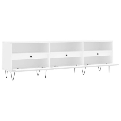 Szafka pod TV, biała, 150x30x44,5 cm, materiał drewnopochodny vidaXL