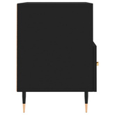 vidaXL Szafka pod TV, czarna, 80x36x50 cm, materiał drewnopochodny