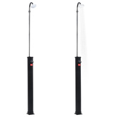vidaXL Ogrodowy prysznic solarny, czarny, 215 cm, 8 L