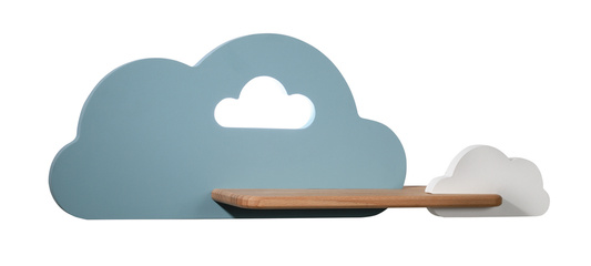 Kinkiet LED 5W dla dziecka niebiesko-biała chmurka z półką Cloud 21-33567