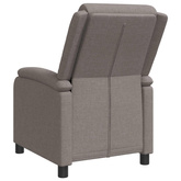 Fotel recliner Ciemnoszary tkanina