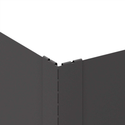 Krawężnik do trawnika 4 szt. 100 x 100 x 20 cm Stal Czarny