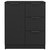 Szafka, czarna, 60x30x70 cm, materiał drewnopochodny