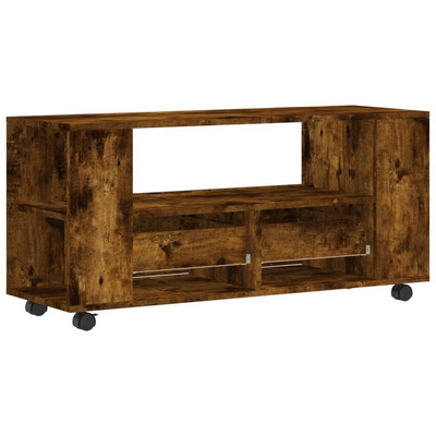 vidaXL Szafka pod TV, przydymiony dąb, 102x34,5x43 cm