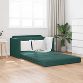 Sofa Bed Ciemna zieleń 124 x 71 x 78 cm Aksamit
