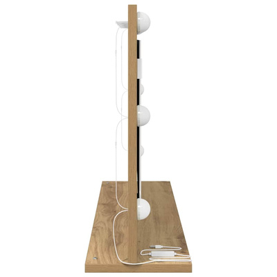 Lustro toaletowe Dąb rzemieślniczy 80 x 45 x 18 cm Prostokątny