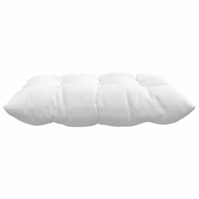 Poduszki na siedziska 4 pcs Biały 40 x 40 x 6 cm tkanina