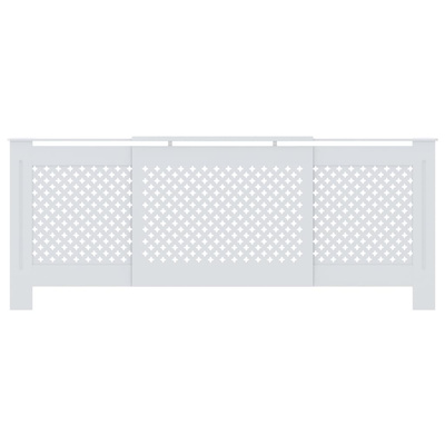 Osłona na kaloryfer z MDF, biała, 205 cm