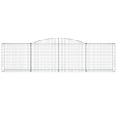 Kosze gabionowe, 3 szt, 400x50x100/120 cm, galwanizowane żelazo