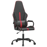 vidaXL Fotel gamingowy, czarno-bordowy, sztuczna skóra model standard