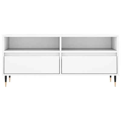 vidaXL Szafka pod TV, biała, 100x34,5x44,5 cm, materiał drewnopochodny