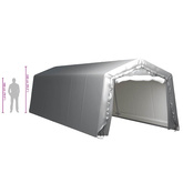 Namiot magazynowy, 300 x 900 cm, stal, szary