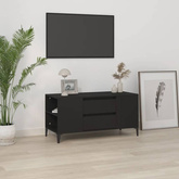 Szafka pod TV, czarna, 102x44,5x50 cm, materiał drewnopochodny vidaXL