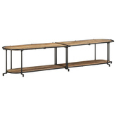 Szafka pod TV, 200x42x40 cm, lite surowe drewno mango