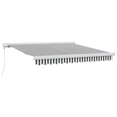 Zwijana markiza, antracytowo-biała, 3x2,5m, tkanina i aluminium